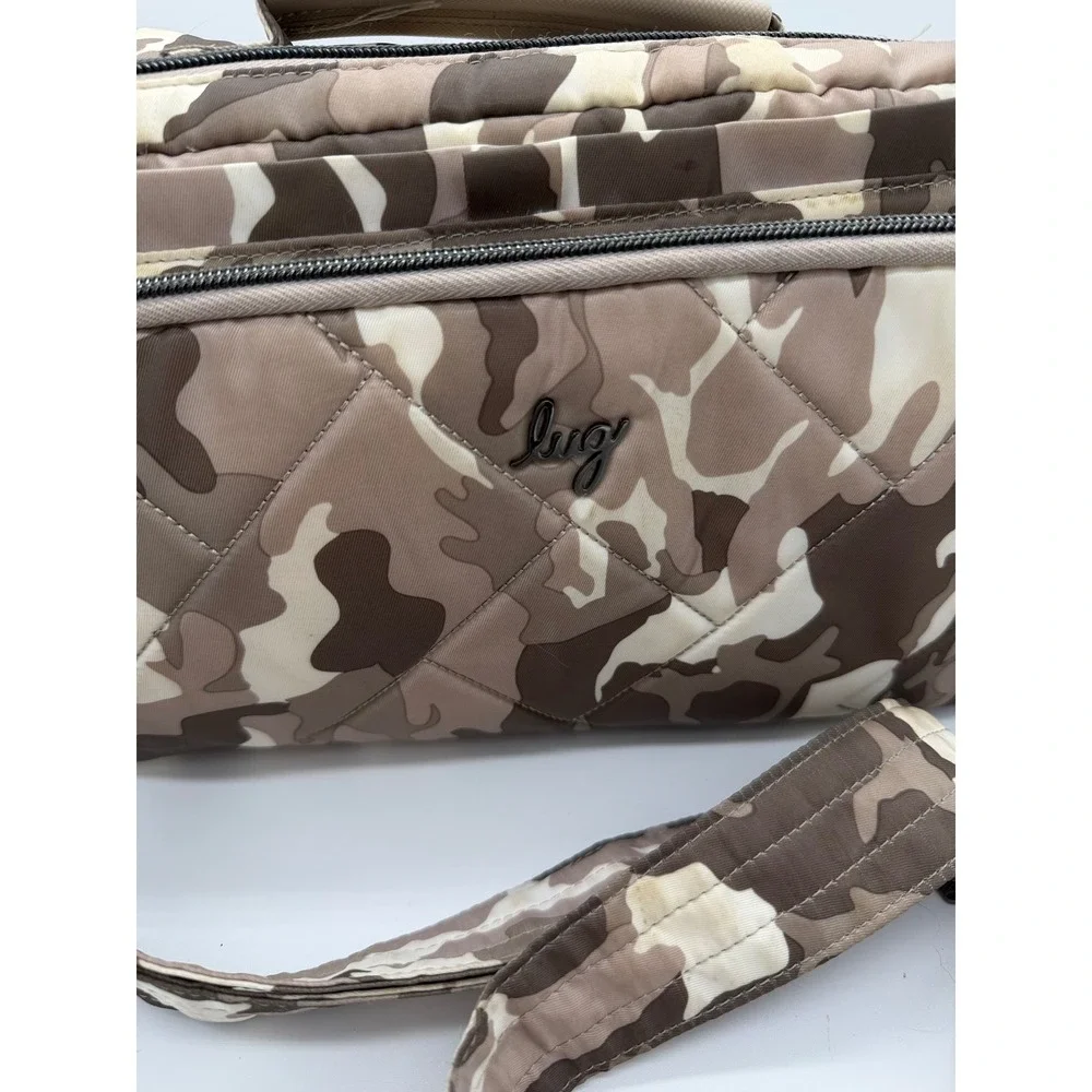 Lug Trolley 2 Crossbody Bag Camo Taupe Unisex Travel Organizer Quilted Bag